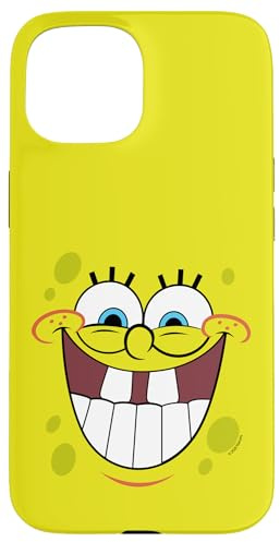 Official SpongeBob SquarePants merchandise Big Smile Yellow Case for iPhone 15