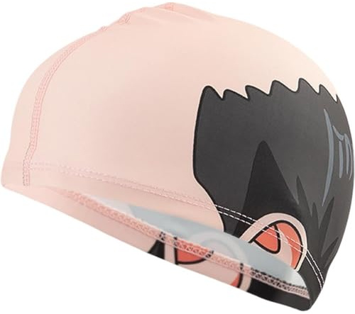 Bemvp Gorro De Natación con Estampado De Cabeza Calva, Gorro De Tela Divertido con Estampado De Cabeza Calva, Gorro De Natación con Estampado Mediterráneo para Piscinas Y Cosplay.