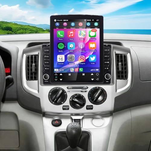2+32G 2 DIN Android 14 Auto Radio Coche con CarPlay Android Auto para Nissan NV200 2013-2019, Pantalla táctil de 9,7 Pulgadas Autoradio Estéreo Reproductor con navegación GPS SWC Mirror Link WiFi