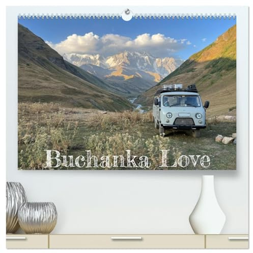 UAZ 452 Buchanka Love (hochwertiger Premium Wandkalender 2026 DIN A2 quer), Kunstdruck in Hochglanz: Vanlife im Offroad Van UAZ Buchanka (CALVENDO Orte)