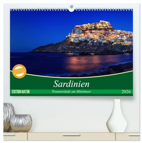 Sardinien - Traumstrände am Mittelmeer (hochwertiger Premium Wandkalender 2026 DIN A2 quer), Kunstdruck in Hochglanz: Fernweh, Sommer, Sonne, Strand und Meer (CALVENDO Natur)