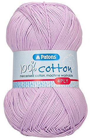 Patons Knitting Yarn, Cotton, Lilac, One Size