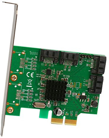 SYBA SD-PEX40099 4 Port SATA III PCI-Express 2.0 x 1 Controller Karte grün 4-Port