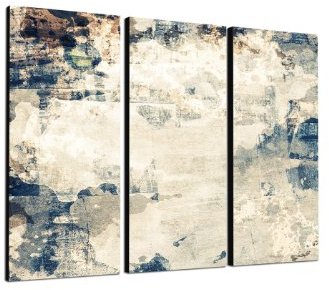 Texture grau blau braun beige 3x40x90cm dreiteiliges Wandbild auf Leinwand und Keilrahmen fertig zum aufhängen - Unsere Bilder auf Leinwand bestechen durch ihre ungewöhnlichen Formate und den extrem detaillierten Druck aus bis zu 100 Megapixel hoch aufgelösten Fotos.