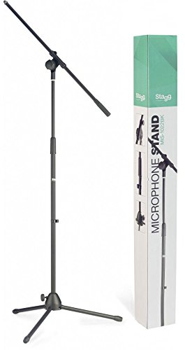 Stagg 22047 Orchesternotenpult (Ablagehöhe: 65-116 cm (25,5-45,8 Zoll), Stativ: 22/29 mm, Beine: 22 mm,Gewicht: 2,9 kg) schwarz