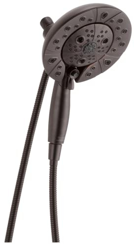 Delta Faucet 5-Spray In2ition Dual Shower Head with Handheld Spray, H2Okinetic Oil Rubbed Bronze Shower Head with Hose, Showerheads, Handheld Shower Heads, Venetian Bronze 58480-RB-PK