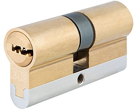Fac 23237 Cilindro de Perfil Europeo de Alta Seguridad, Latonado, 62 mm