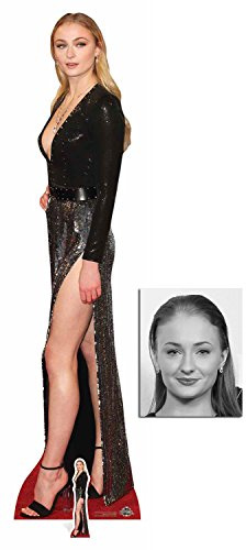 Fan Pack - Sophie Turner Red Carpet Lifesize and Mini Cardboard cutout/standup - Plus 8x10 Star Photo