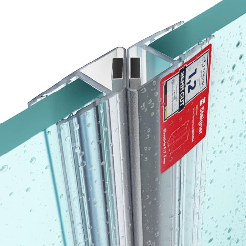 STEIGNER Magnetduschdichtungen UKM04 198 cm (2 Stk.) - Set 90°-Duschdichtungen für Eckdusche mit Eckeinstieg mit Duschtür 6-8 mm - Perfekte Passform, Ästhetisches Finish, Wasserdicht, Einfache Montage