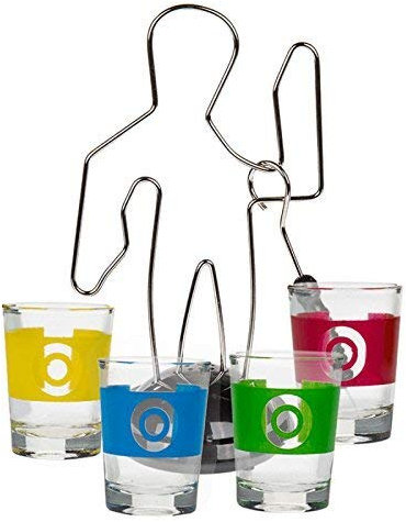 Monsterzeug Heißer Draht Trinkspiel mit 4 Schnapsgläsern, Partyspiel mit Sound und LED Licht, Hot Wire Drinking Game