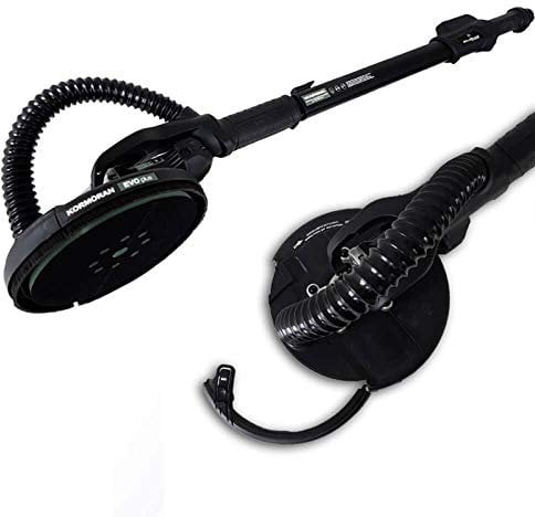 ZOLLERNALB Kormoran EVO+ - Levigatrice a collo lungo e corto, 2,9 kg, per cartongesso, 225 mm, disco abrasivo 850 Watt, lunghezza 1300-1650 mm