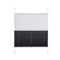 JalousieCrew Klemmfix Night & Day Plissee Verdunkelung Farbe Weiss/anthrazit - Breite 40 bis 100 cm, Länge 130 cm - Klemm - Rollo ohne zu Bohren (90 x 130 cm)
