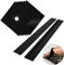 Cubiertas para Quemador de Estufa Con tapa de silicona para horno (2 uds), Fundas Gas Range Protectors 0,2 mm Doble Grosor, Reutilizable Antiadherente Fácil de Limpiar, Negro(Paquete de 6 Unidades)