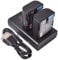 DSTE 2x DMW-BLF19E Replacement Battery + Dual USB Charger with LCD Display Compatible for DMW-BLF19 and Panasonic Lumix DMC-GH3,DMC-GH3GK,DMC-GH3HGK,DMC-GH3HGK,DMC-GH3KBODY,DMC-GH4H,DMC-GH4 Camera