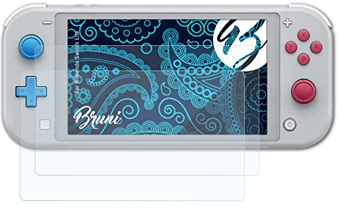 Bruni Protecteur d'écran compatible avec Nintendo Switch Lite Film Protecteur, cristal clair Écran protecteur (2X)