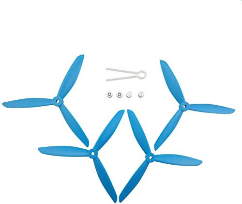 ZYGY 4pcs 3-Blatt Propeller für mjx B3 F17 F100 B2 B2C B2W F18 D80 Bugs 3 Bugs 2 B3H Bugs 3H Hubsan H501S H501A H501C H501M H501S W H501S pro F200SE HS700 HS700D D80 RC Drohne(Blau)