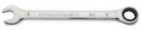 GEARWRENCH Llave combinada de trinquete de 1 pulgada con arco oscilante de 4 grados de 12 puntos - 86953