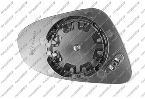 Prasco TY3287514 - Cristal y base de espejo retrovisor convexo izquierdo para Toyota Yaris (2011-2014)