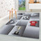 HomebyHome Kurzflor Kinderteppich für Jungen und Mädchen 160 x 230 cm Grau Fussball Design - Waschbarer Teppich Extra Weich und Antiallergen - Teppich für Kinderzimmer, Babyzimmer und Spielzimmer