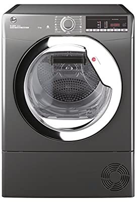 Hoover H-Dry 300 HLEC9TCER Freestanding Condenser Tumble Dryer, Easy Empty, WiFi Connected, 9 kg Load, Graphite