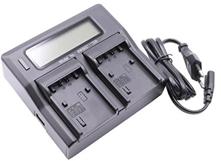 vhbw Caricabatterie doppio sostituisce Sony AC-VQP10 compatible con fotocamera, Camcorder, Action Cam- alimentatore
