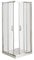 nuie AFCE8080H3 Pacific Modern Bathroom Easyfit Corner Entry Shower Enclosure with Sliding Doors, 6mm Toughened Safety Glass and Round D-Handle, 800mm x 800mm, Polished Chrome