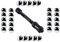 cyclingcolors ASSE Ruota Posteriore Bici 10mm x 145mm Nero + 30x Sfera 6.35mm 1/4 Cuscinetto Perno mozzo MTB Bicicletta