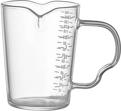 LOVIVER Espresso Glass Measuring Cup Jigger Glass Cup Ounce Measure Wine Coffee, 150ml
