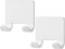 VANZAVANZU Razor Shaver Holder for Shower Wall Self Adhesive Hooks for Hanging, Bathroom Silicone Waterproof Decorative Shower Hooks Hair Brush Holder for Towel (2 Pack-White)