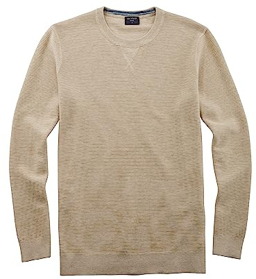 OLYMP Herren Pullover Rundhals Casual.Strick,Struktur,Regular fit | Pullover, Rippbündchen, Regular Fit, 100%Baumwolle