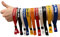 10 Blu Braccialetti in Tessuto Personalizzati – Fasce di Controllo per Festival, Eventi, Feste e Concerti, Bracciali in Tessuto Regolabili