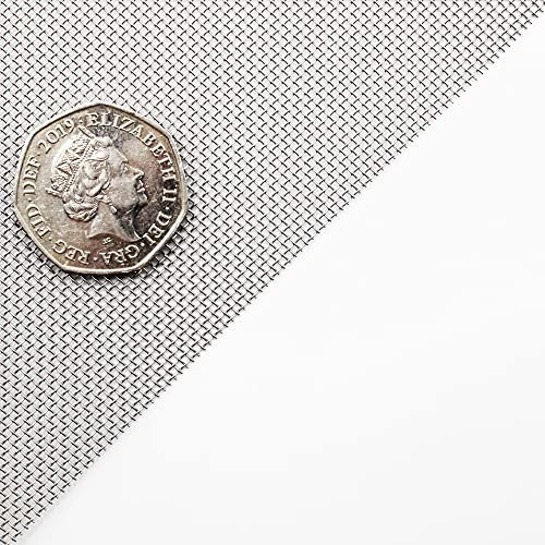 The Mesh Company Stainless Steel Wire Mesh Quality Metal Mesh Heavy Duty & Fine Wire Mesh For DIY & Filter Applications (1mm Hole 300 x 300mm Sheet)