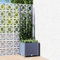 Tidyard Hochbeet mit Rankgitter Pflanzkübel Pflanzkasten Blumenkübel Gartenspalier Spalier Rankhilfe Rankkasten Dunkelgrau 40x40x136 cm PP