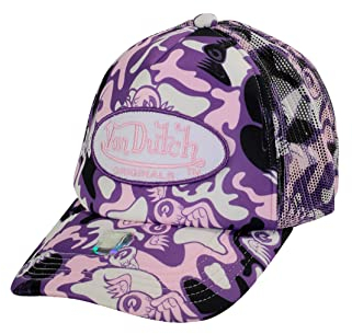 Von Dutch Trucker Cap Tampa Purpel Camo Mehrfarbig, Size:OneSize