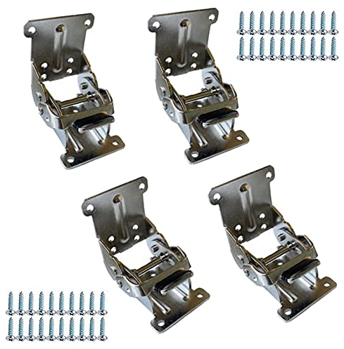 Folding Brackets 4 Pcs 0-90-180 Degree Support Bracket-Self-Locking Hinge with Screws,Lock Extension Support for Folding Legs Workbench Laundry Room Garage Boat Table Bed Leg