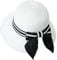 Comhats Ladies Sun Hats for Women Straw Beach Summer Hats Packable UPF 50 UV Protection Sunhat Wide Brim Hats Travel Holiday 89016_White Large