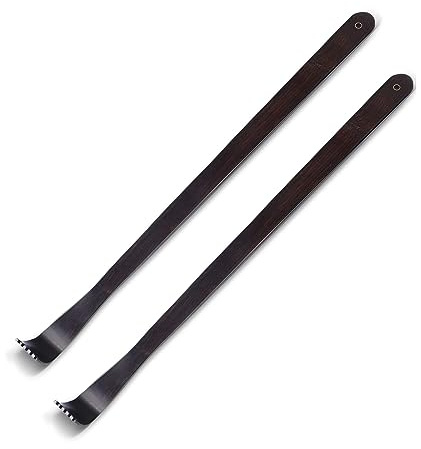 RICHDMI 2 rascadores de madera para la espalda, rascadores de mano de madera, rascadores de espalda, para un alivio inmediato de la picazón, relajación corporal, rascador de espalda con mango largo