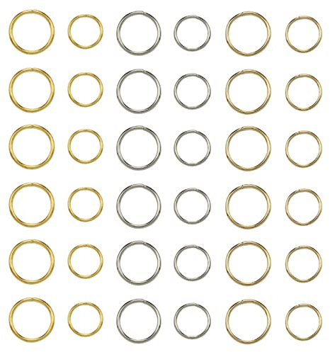 Metall Braid Ringe,Geflecht Ringe Haarschmuck,Zopfring-Set, 3 Farben und 2 Größen,zum Weben von Dekorativem Haar 180 Stück Tokaneit