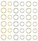 Metall Braid Ringe,Geflecht Ringe Haarschmuck,Zopfring-Set, 3 Farben und 2 Größen,zum Weben von Dekorativem Haar 180 Stück Tokaneit