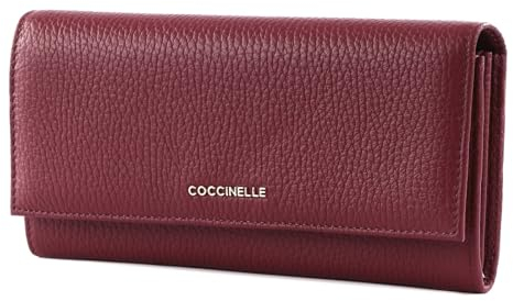 Coccinelle Metallic Soft Wallet Garnet Red