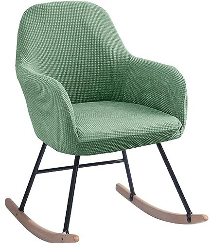 Leomix Stretch-Schaukelstuhl-Schonbezüge, mit Armlehnen, Lounge-Stuhlbezügen mit hoher Rückenlehne, für Zuhause, Schlafzimmer, Esszimmer, Stuhlschutz,J,1pack