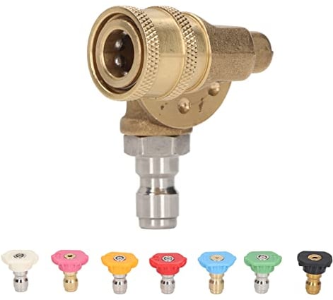 Hochdruckreiniger-Düsen-Set, 7-teilig, Hochdruckreiniger-Düsenspitzen Mit Kupplung, 1/4 Zoll Schnellschnittstelle, 2,5 GPM, 4500 PSI, Mehrere Grad