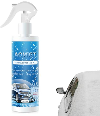 Sciogli Ghiaccio Auto, Spray Antighiaccio, Spray Sbrinante per Auto, Deghiacciante Spray per Parabrezza, Adatto per Ogni Genere di Vetro e Cristallo dell'Auto, 250ml