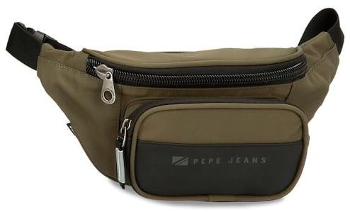 Pepe Jeans Jarvis Riñonera Verde 30x13x5 cms Piel Sintética y Poliéster L by Joumma Bags