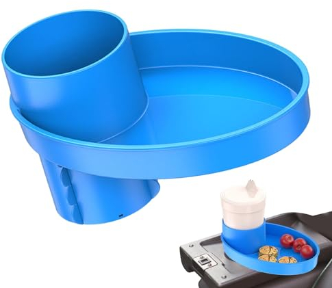 Car Seat Snack Tray | Car Seat Cup Holder Snack Tray | Rotating Car Seat Cup Holder Snack Tray | Kids Travel Tray | Cup Holder Tray For Kids | Portable And Safe Travel Tray | Baby Stroller Tray