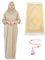 Prien Frauen Gebetskleidung Mit Hijab Gebetsperlen Gebetsteppich, Damen Muslim Kleidung, Islam Abaya Set, Ferace Tesettür Giyim, Islamische Langarm Kleid, Kopftuch, Gebetskleid Für Ramadan (Nerz)