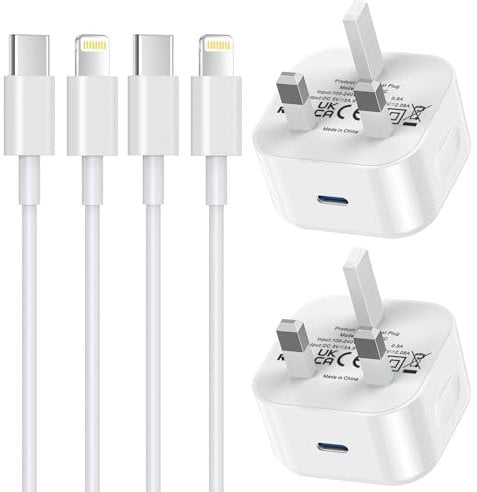 iPhone Charger,2 Pack iPhone Fast Charger Cable and Plug 20W Quick Charge for Apple iPhone 14 13 12 11 Pro Max XS Max XS XR X SE 8 8 Plus,New Rapid USB C to Lightning Charging Lead and Phone Plug