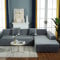 BAMFY Sofa überzieher Elastisch Couch überzug L Form Schlupf Sofa überzug Möbelschutz Sofabezug Für 1/2/3/4 Sitzer Vollständig Ecke Stretch Sofa Chaise Abdeckung(45cm Pillow Cover*2,Gray)