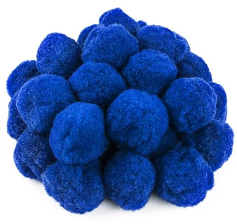 TOAOB 30 Stück Pompons zum Basteln Groß 5 cm Blau Pompom Flauschigen Plüsch set Bälle Kunst Bommel für Dekorieren Verzieren Nähen DIY Lustige Kreativen Handwerk