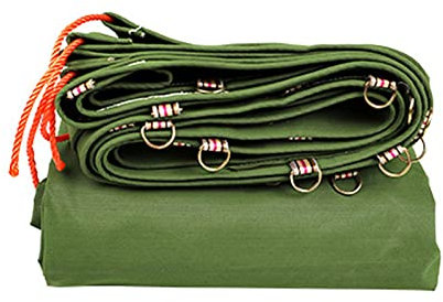 Lona impermeable resistente de 4 x 6 m para camping, porche, patio, toldo multiusos con ojales
